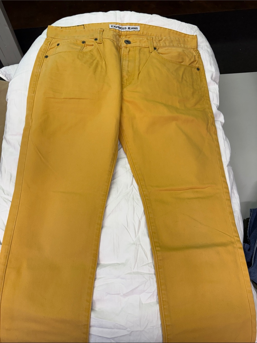 Express Men’s Slim Jeans Mustard Yellow